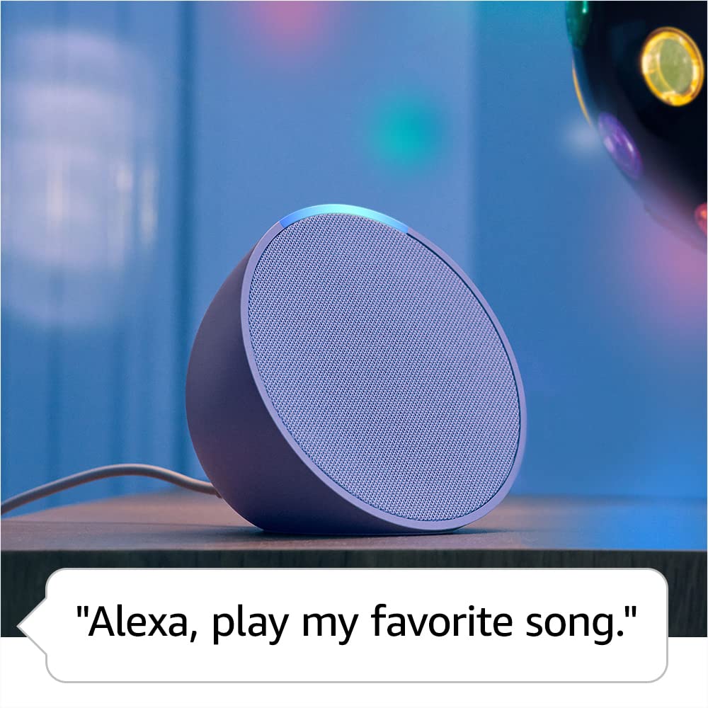 Amazon Echo Pop (newest model), Full sound compact smart speaker with Alexa, Glacier White